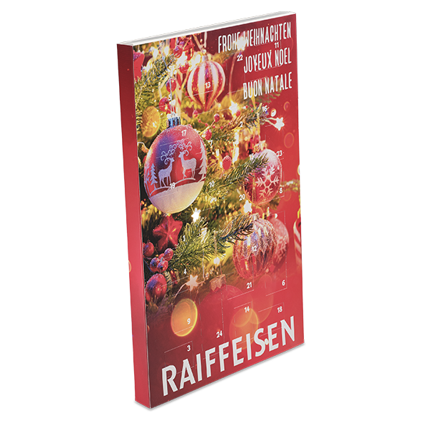 Adventskalender mit personalisierter Hülle